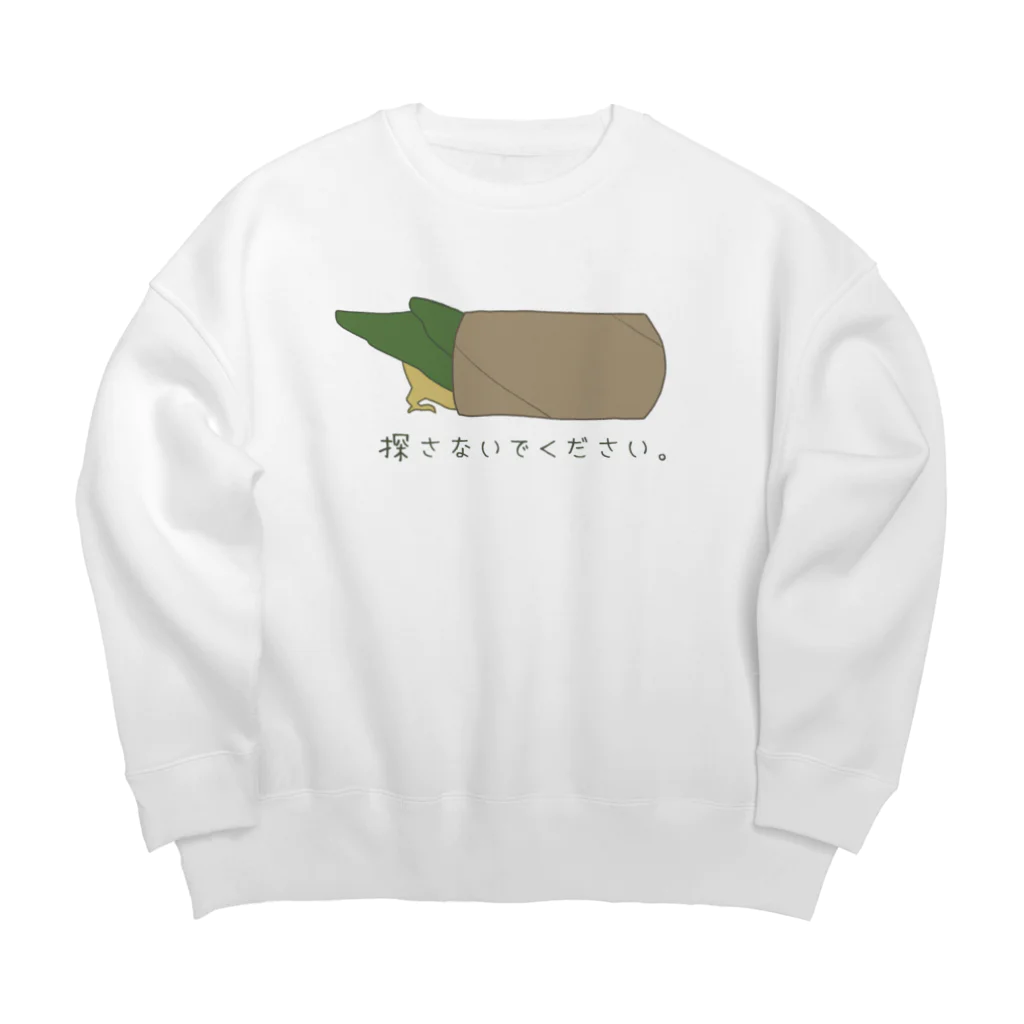 しょんぼりざうるすの探さないでほしいんこ Big Crew Neck Sweatshirt