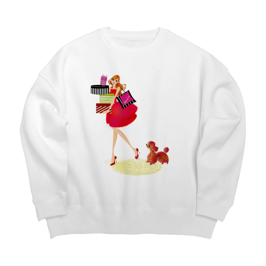 ほんだののか　OnlineShopのLady＆Poodle Big Crew Neck Sweatshirt