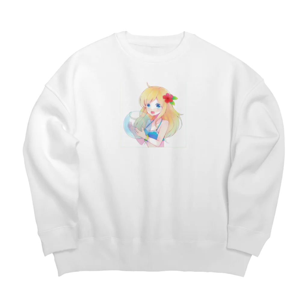 アクセルスタイルの水着美女　 Big Crew Neck Sweatshirt