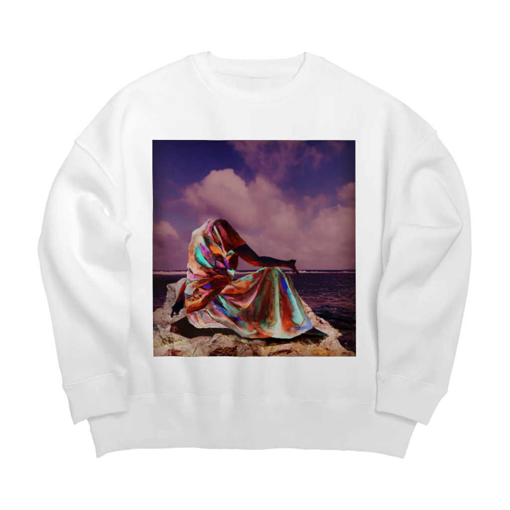 sameto_meの銅と海 Big Crew Neck Sweatshirt