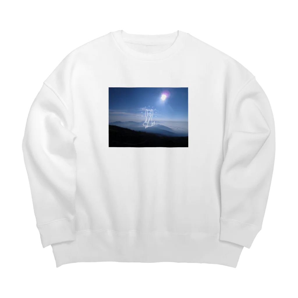 ななごりのショルバーダックくん神々 Big Crew Neck Sweatshirt