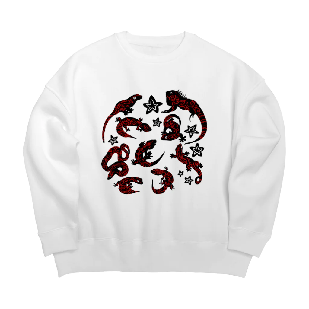 あやるの爬虫類(模様入) Big Crew Neck Sweatshirt