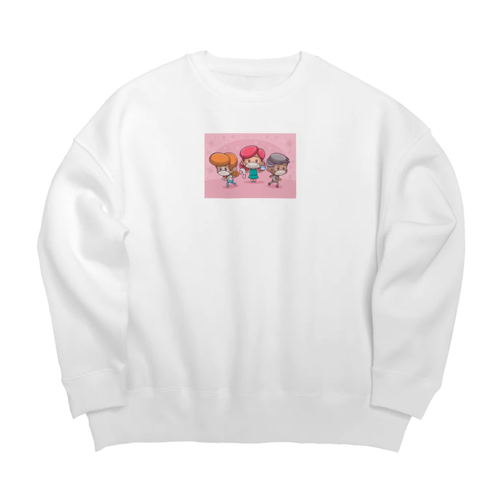 アクセルスタイルのマスク手洗い Big Crew Neck Sweatshirt