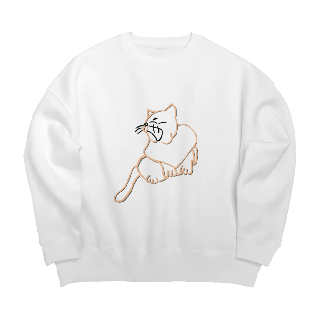 たまぐらふのねこ Big Crew Neck Sweatshirt