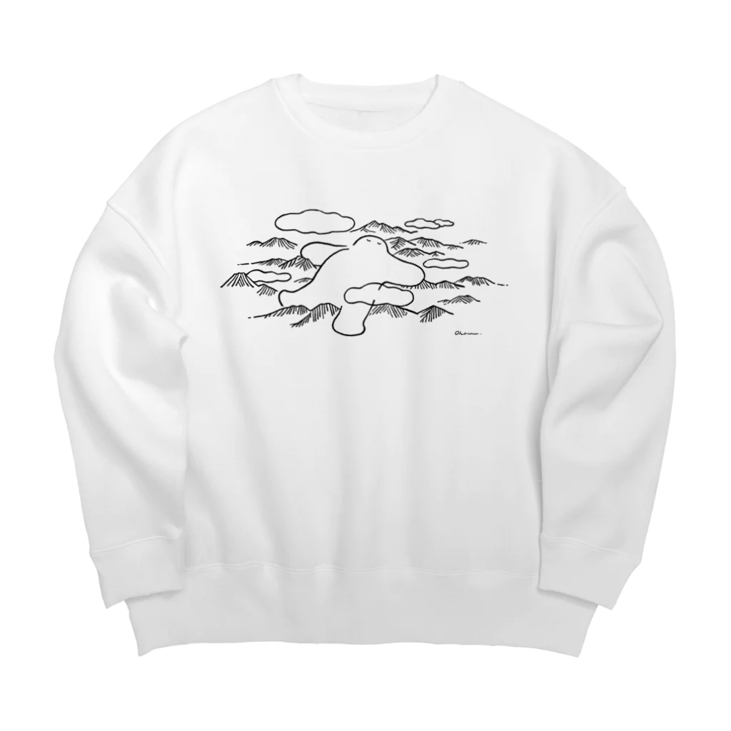 大浜綾子のお昼寝するだいだらぼっち Big Crew Neck Sweatshirt