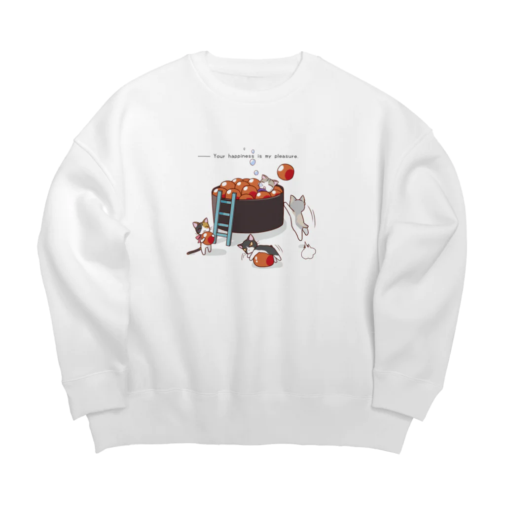 はちわれくりーむのいくらですか？ Big Crew Neck Sweatshirt