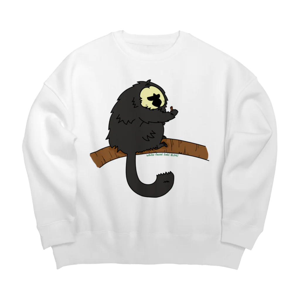 日本モンキーセンターのシロガオサキのモップくん Big Crew Neck Sweatshirt