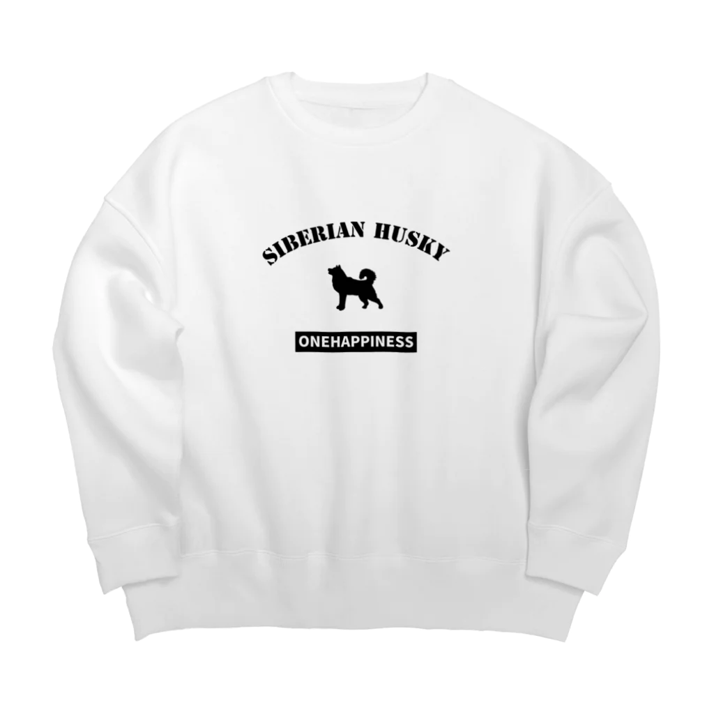 onehappinessのシベリアンハスキー  ONEHAPPINESS Big Crew Neck Sweatshirt