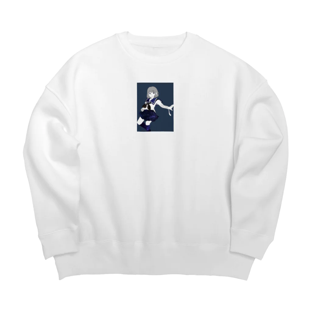 ぱるのへやの宇宙の少女 Big Crew Neck Sweatshirt