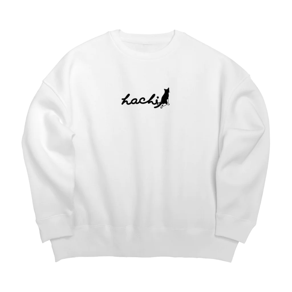 ハチワレ猫　ハチのお店のハチワレ猫　ハチ ロゴ背面ver. Big Crew Neck Sweatshirt