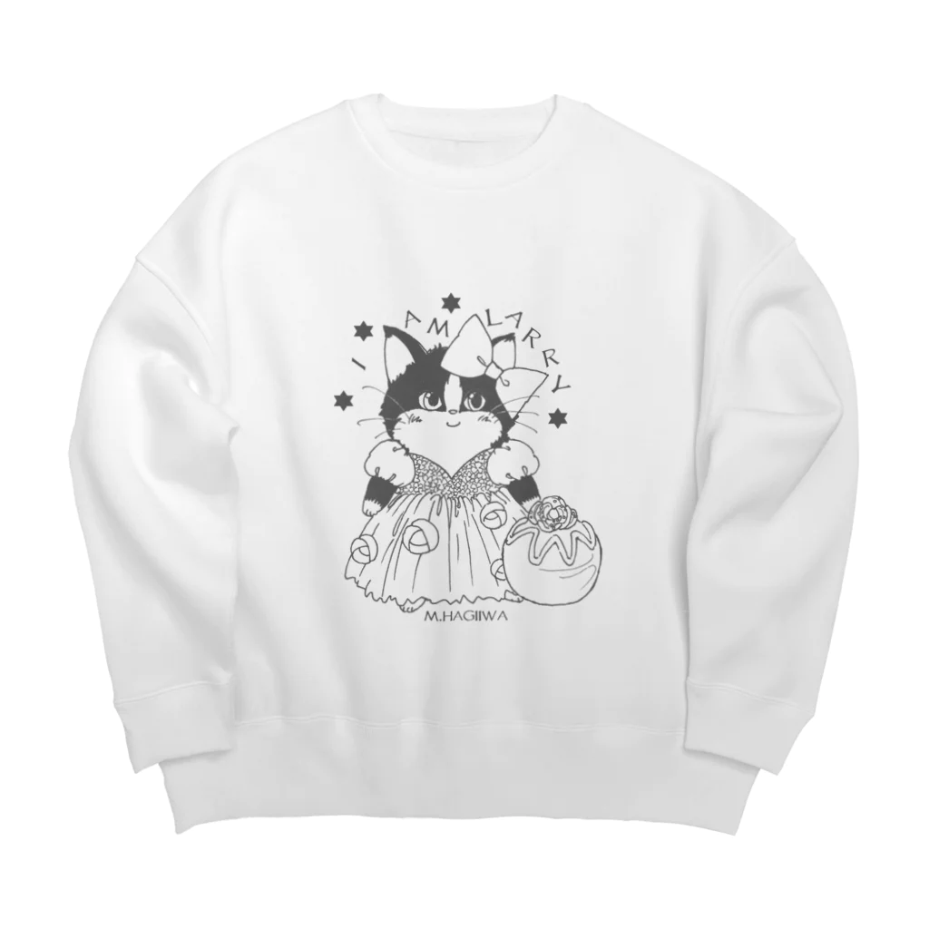 萩岩睦美のグッズショップのビッグシルエットスウェット（淡色）　I AM LARRY Big Crew Neck Sweatshirt