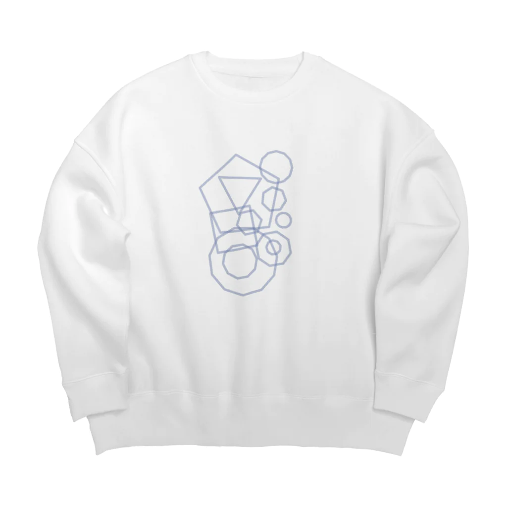 モノクロしとぴっちゃんの図形 正○角形 Big Crew Neck Sweatshirt