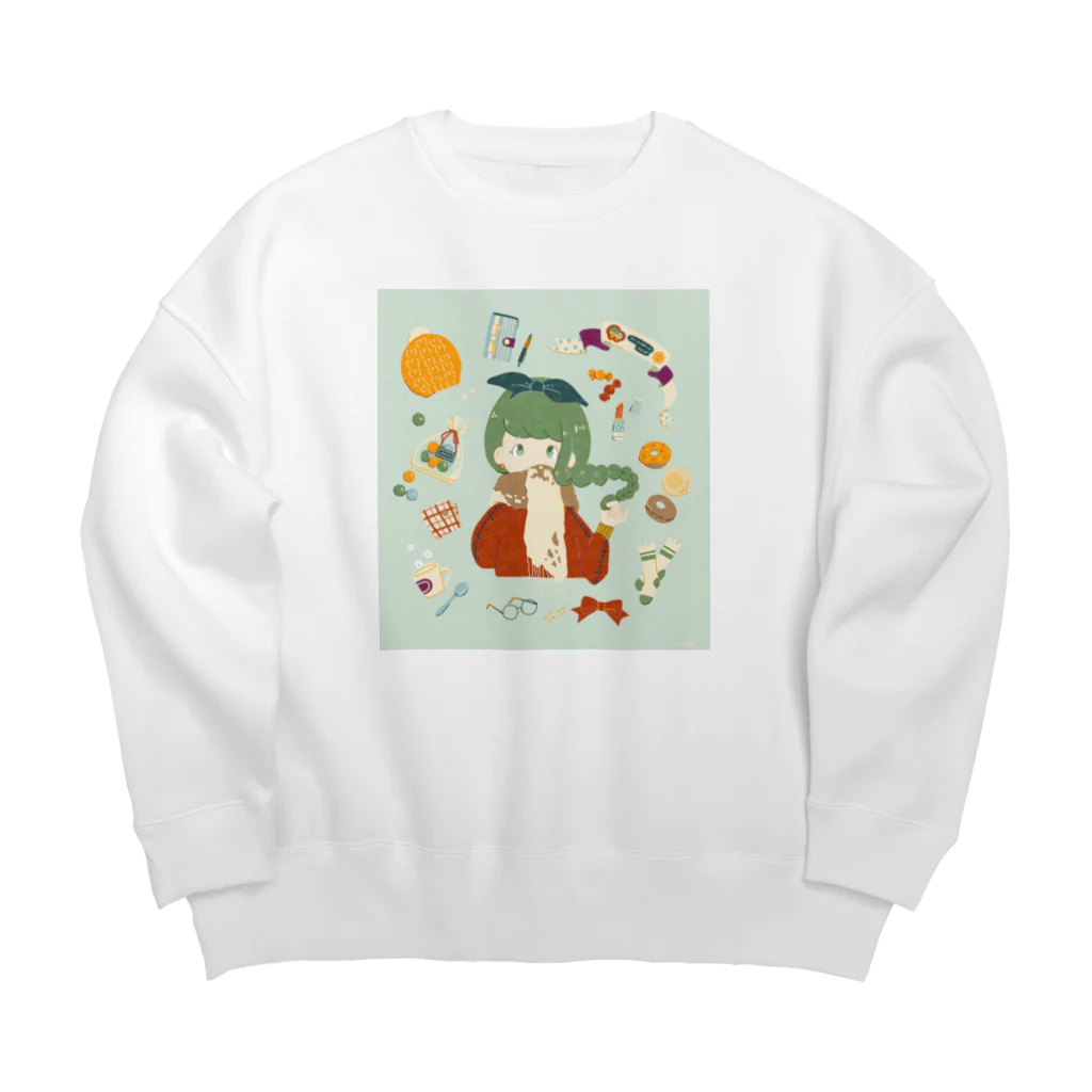 pop-popのPOP girl 『like』 Big Crew Neck Sweatshirt