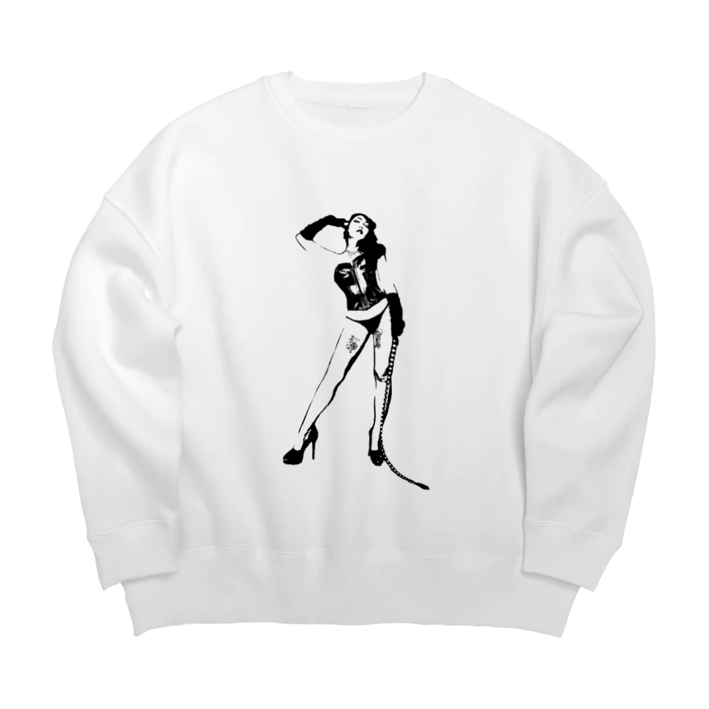 ひとちゃん(蒼兎一美)のおみせのひとちゃんキメキメ Big Crew Neck Sweatshirt