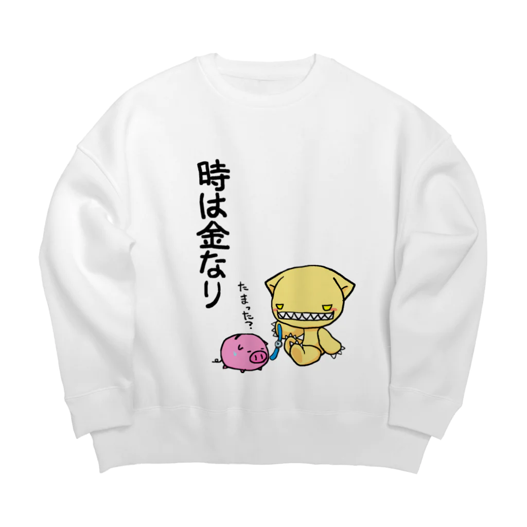 暁骨堂のモドキ【時は金なり】 Big Crew Neck Sweatshirt