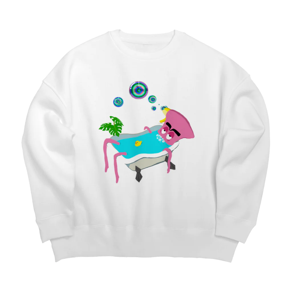 pesty_pupil designsの綺麗好きの極楽タイム Big Crew Neck Sweatshirt