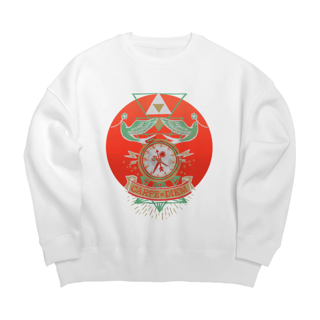 IZANAMI by Akane YabushitaのCarpe Diem （その日を摘め） Big Crew Neck Sweatshirt