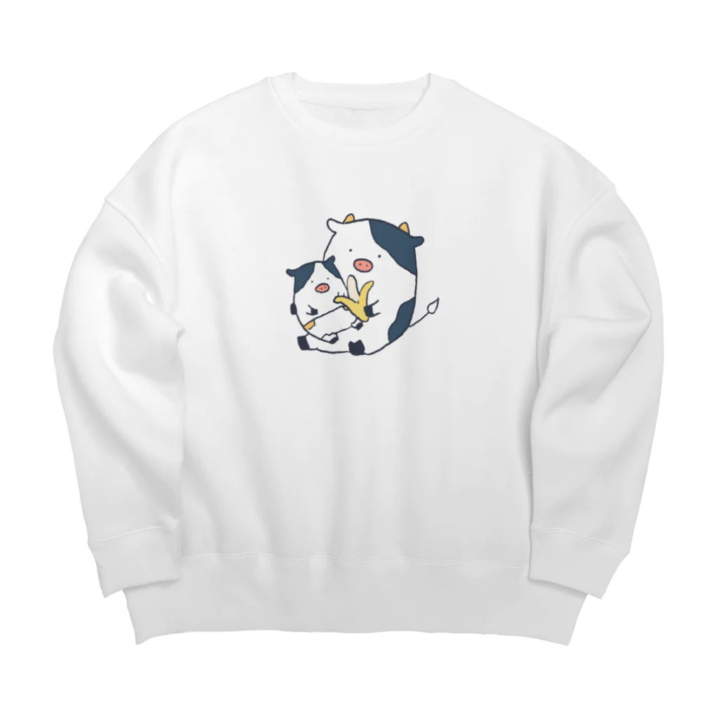 みずま動物園の親子うし Big Crew Neck Sweatshirt