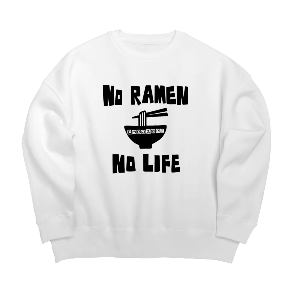 麦畑のNO RAMEN NO LIFE Big Crew Neck Sweatshirt