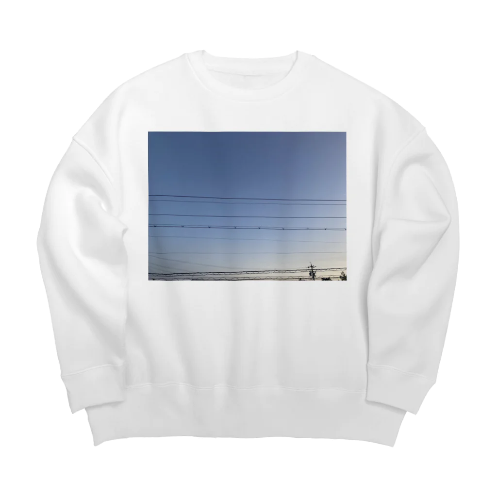 あゆ姫病み垢🍀の青空づくし Big Crew Neck Sweatshirt