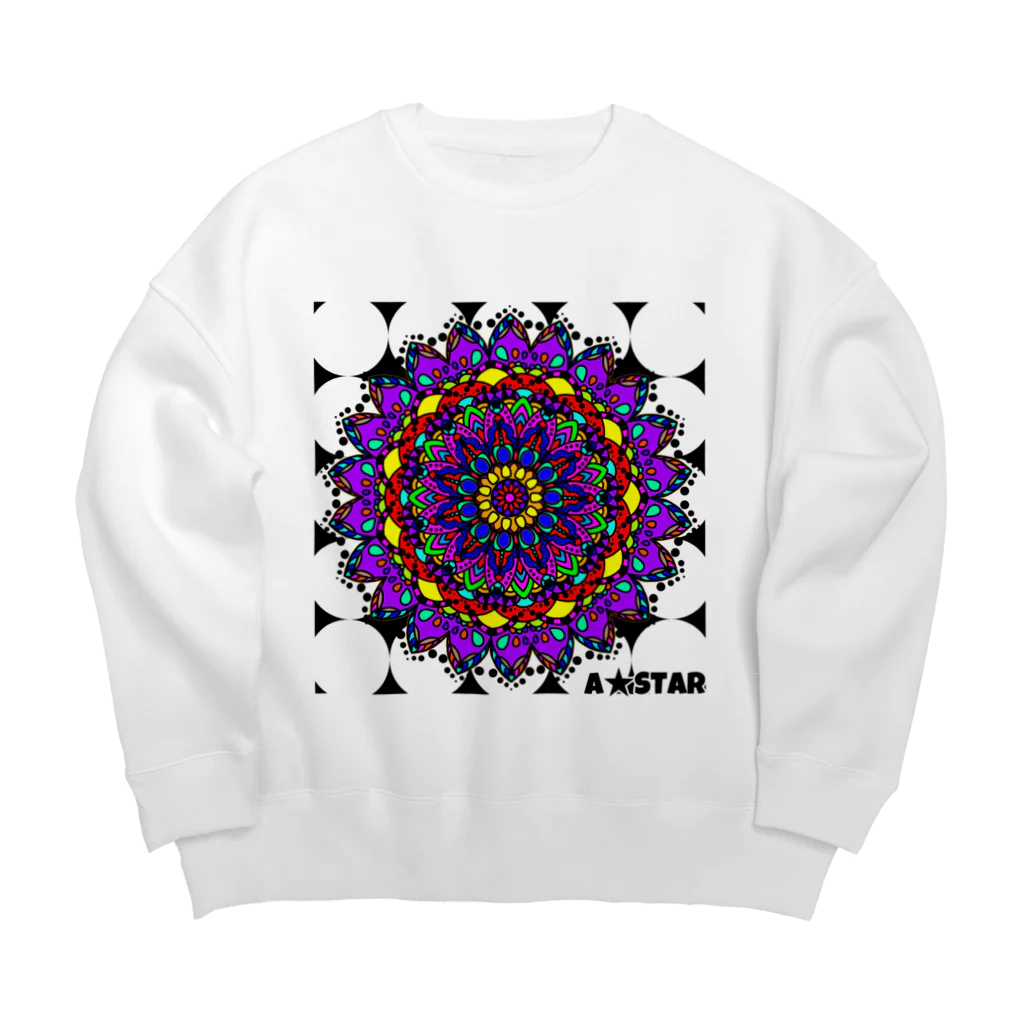 A★STARのA★STARカラフル曼荼羅 Big Crew Neck Sweatshirt