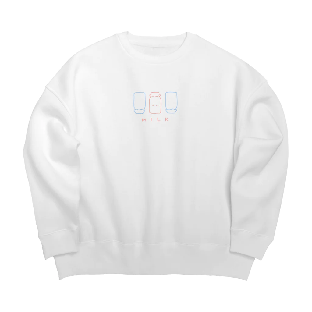 ゆるぽよしょっぷのみるく Big Crew Neck Sweatshirt