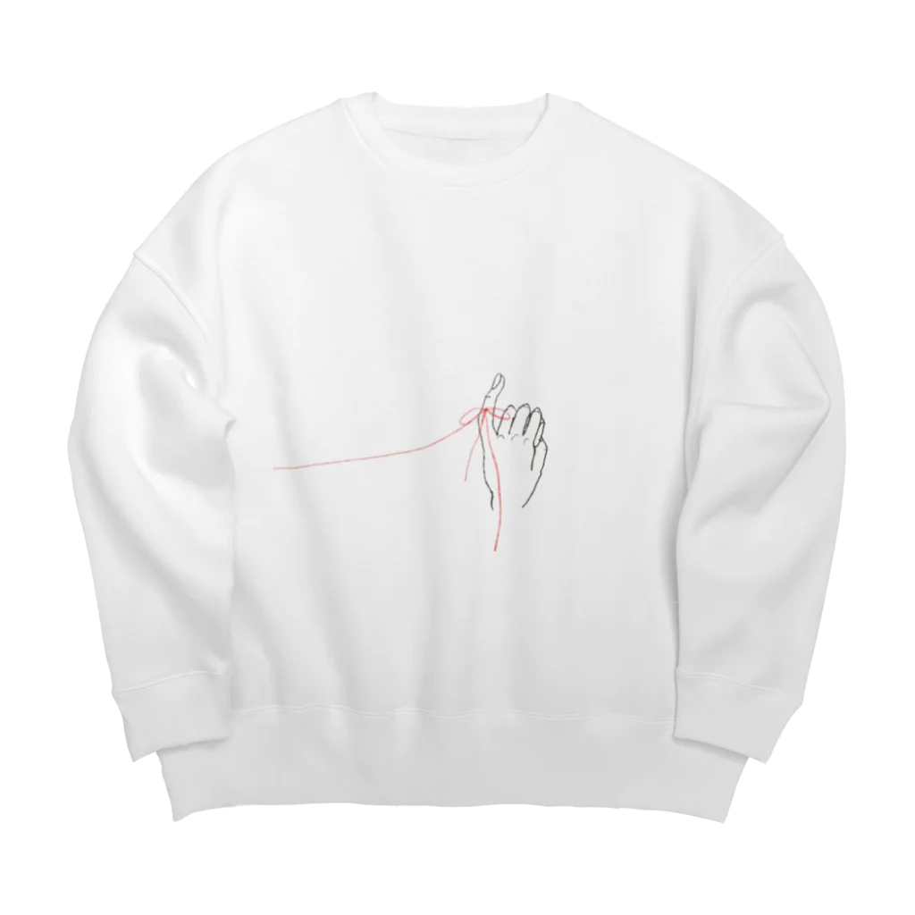 rilybiiの赤い糸 Big Crew Neck Sweatshirt