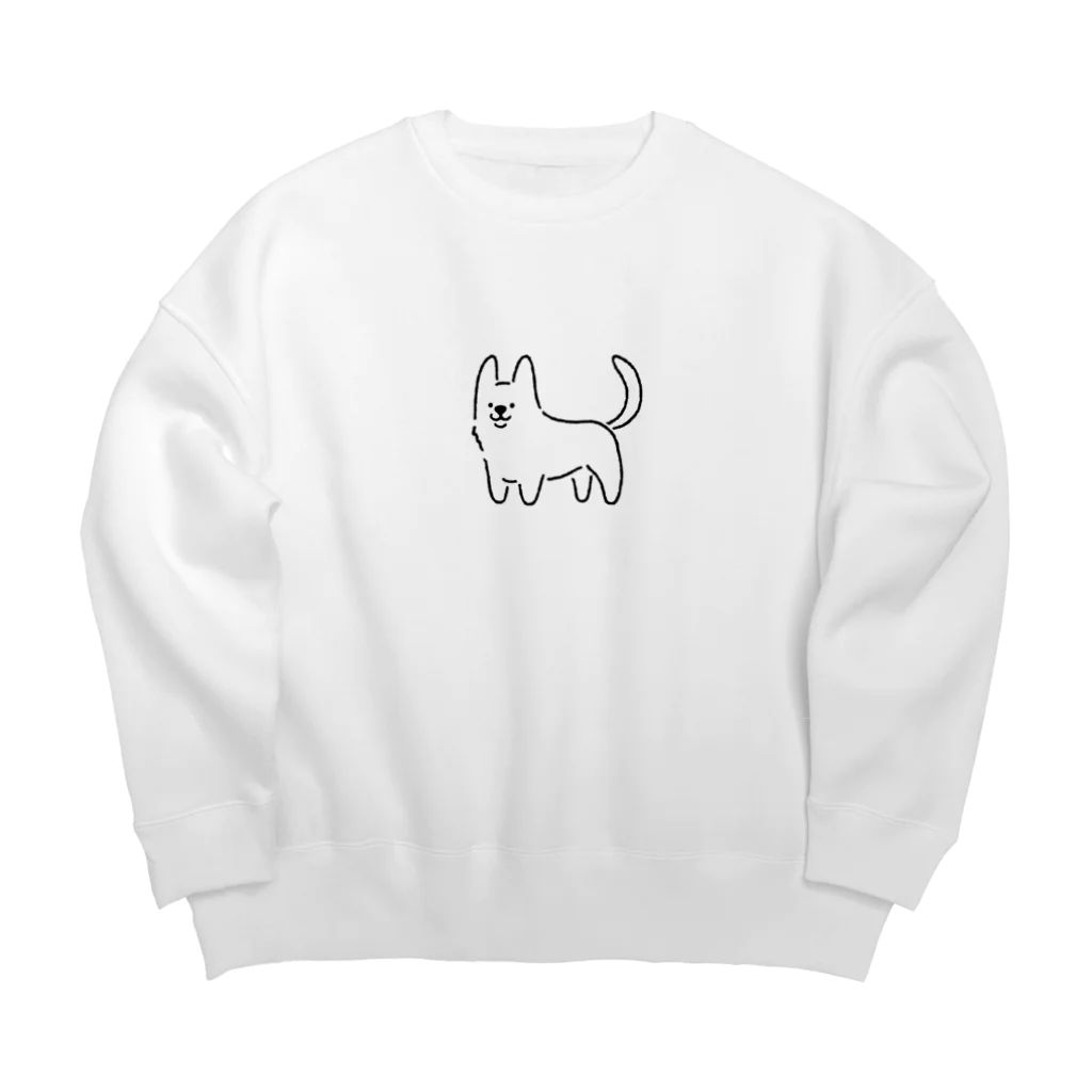 サメ わりとおもいのコーギー真っ白しっぽ Big Crew Neck Sweatshirt