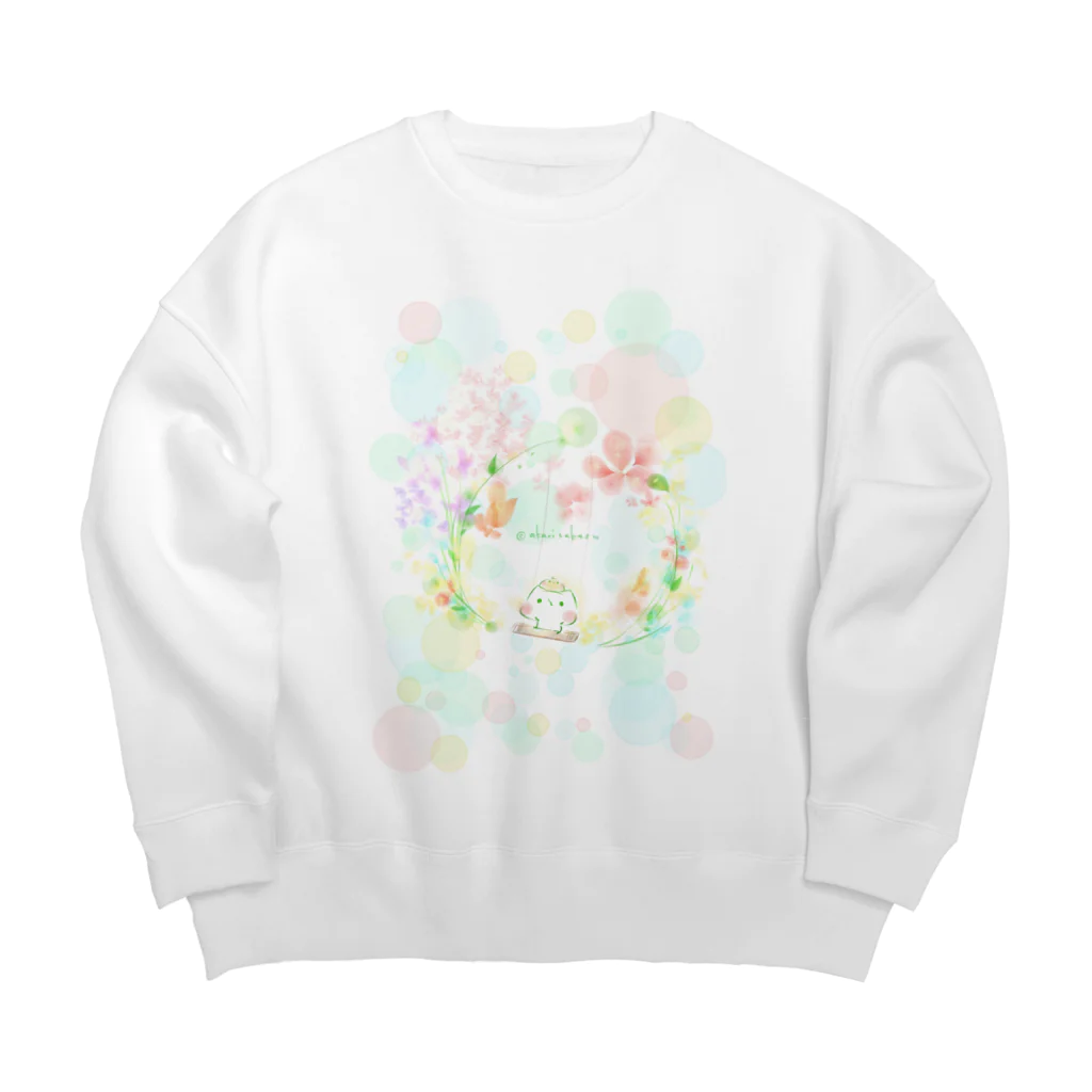 灯さかすのcolorfulましまろう Big Crew Neck Sweatshirt