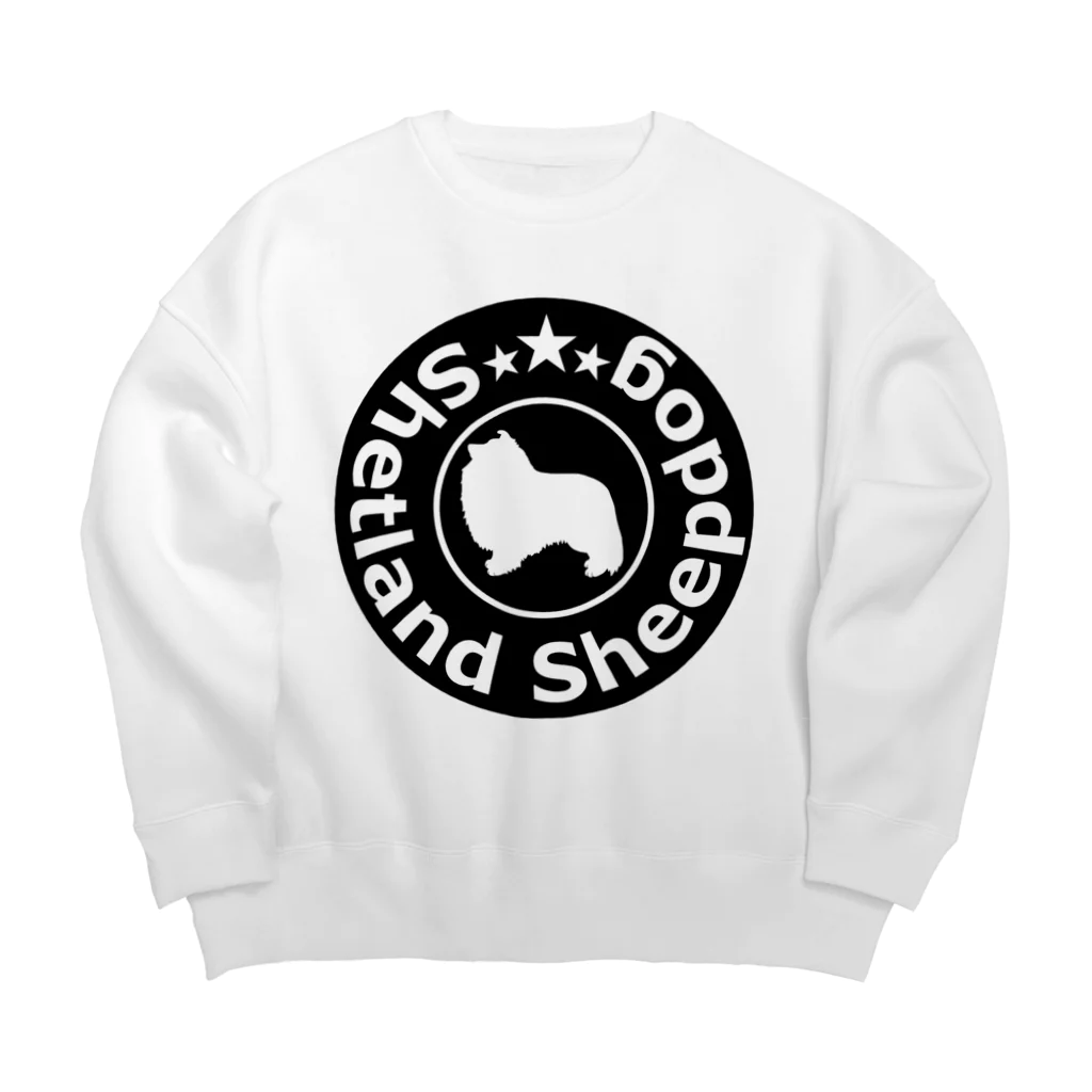 こてつ日誌のシェルティ【ロゴ風】 Big Crew Neck Sweatshirt