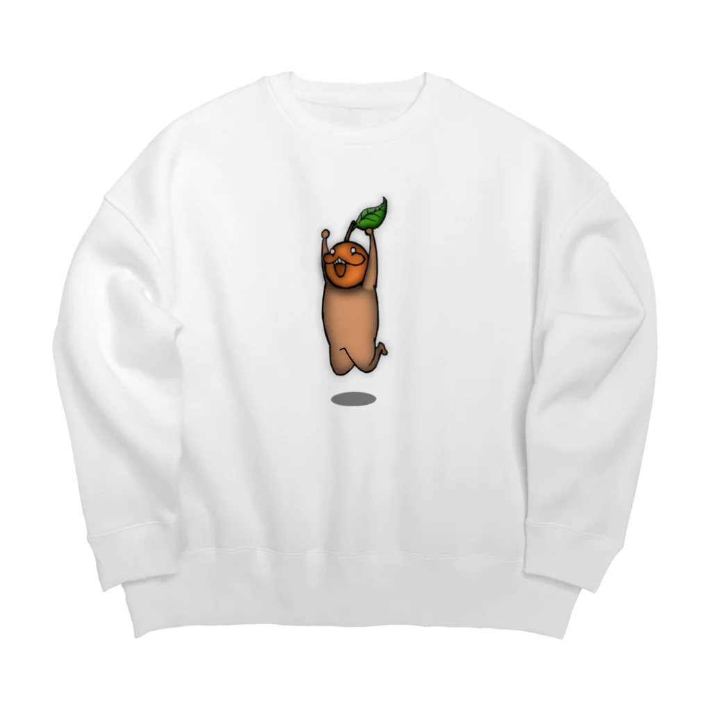 HanaMoriの跳ねみかん　とくもりくん Big Crew Neck Sweatshirt