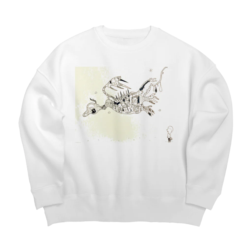 ヒロの竜の散歩 Big Crew Neck Sweatshirt