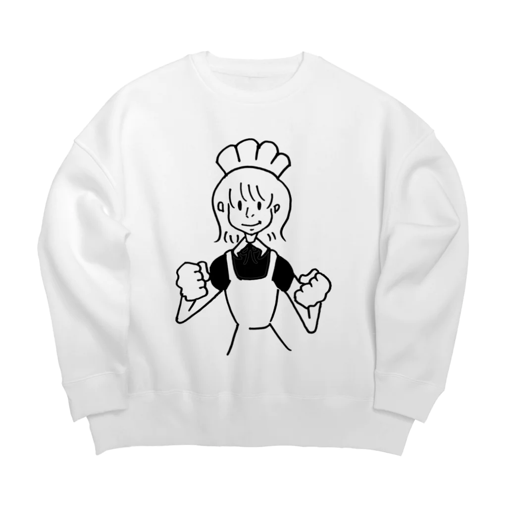 深夜サイクルのメイドどどど Big Crew Neck Sweatshirt