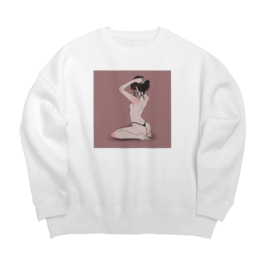 る箱の準備中の彼女 Big Crew Neck Sweatshirt