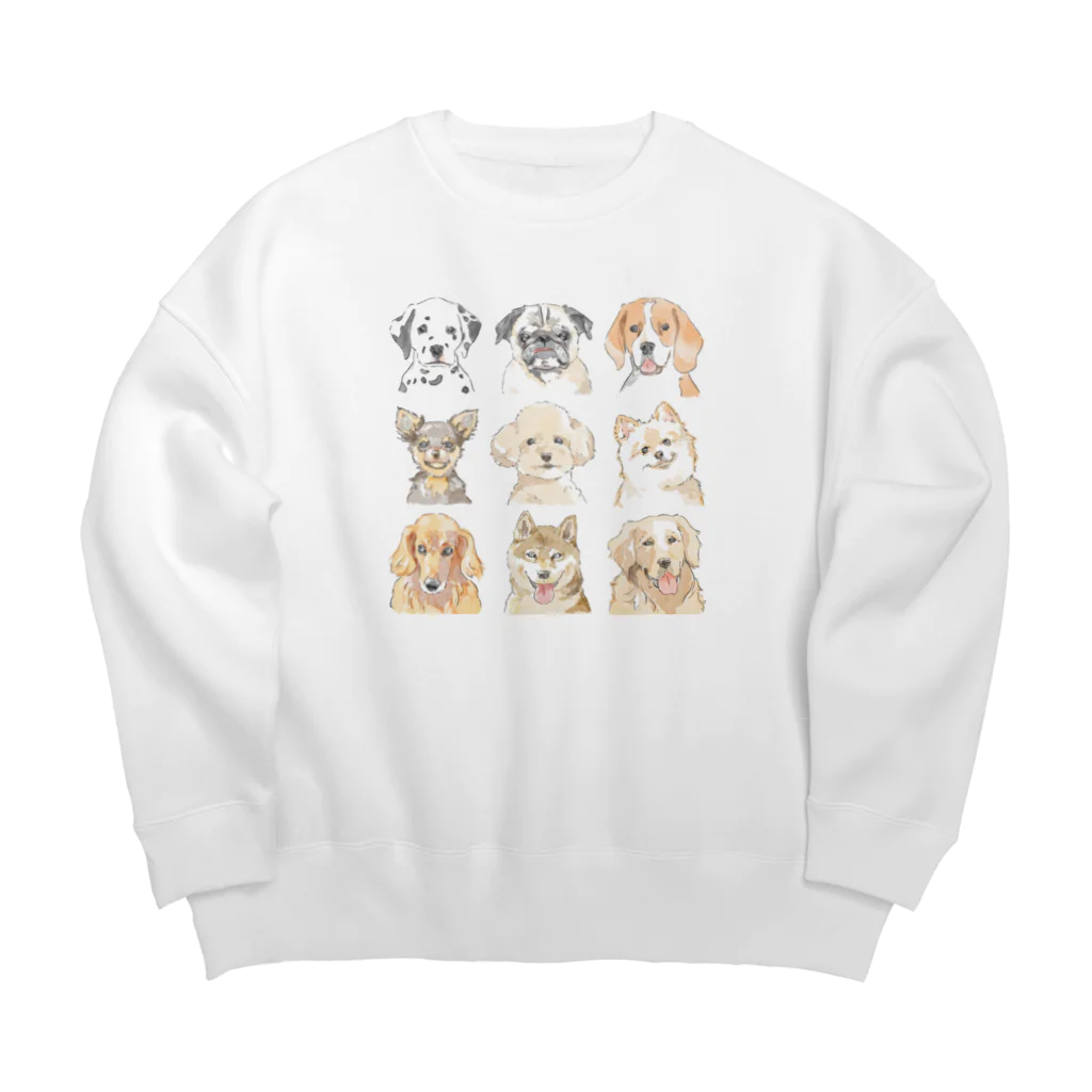 hyomonamiのわんちゃんズ Big Crew Neck Sweatshirt