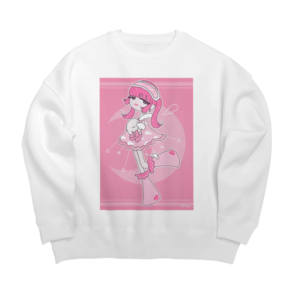 Atto_mmyのユメみるオトメちゃん Big Crew Neck Sweatshirt