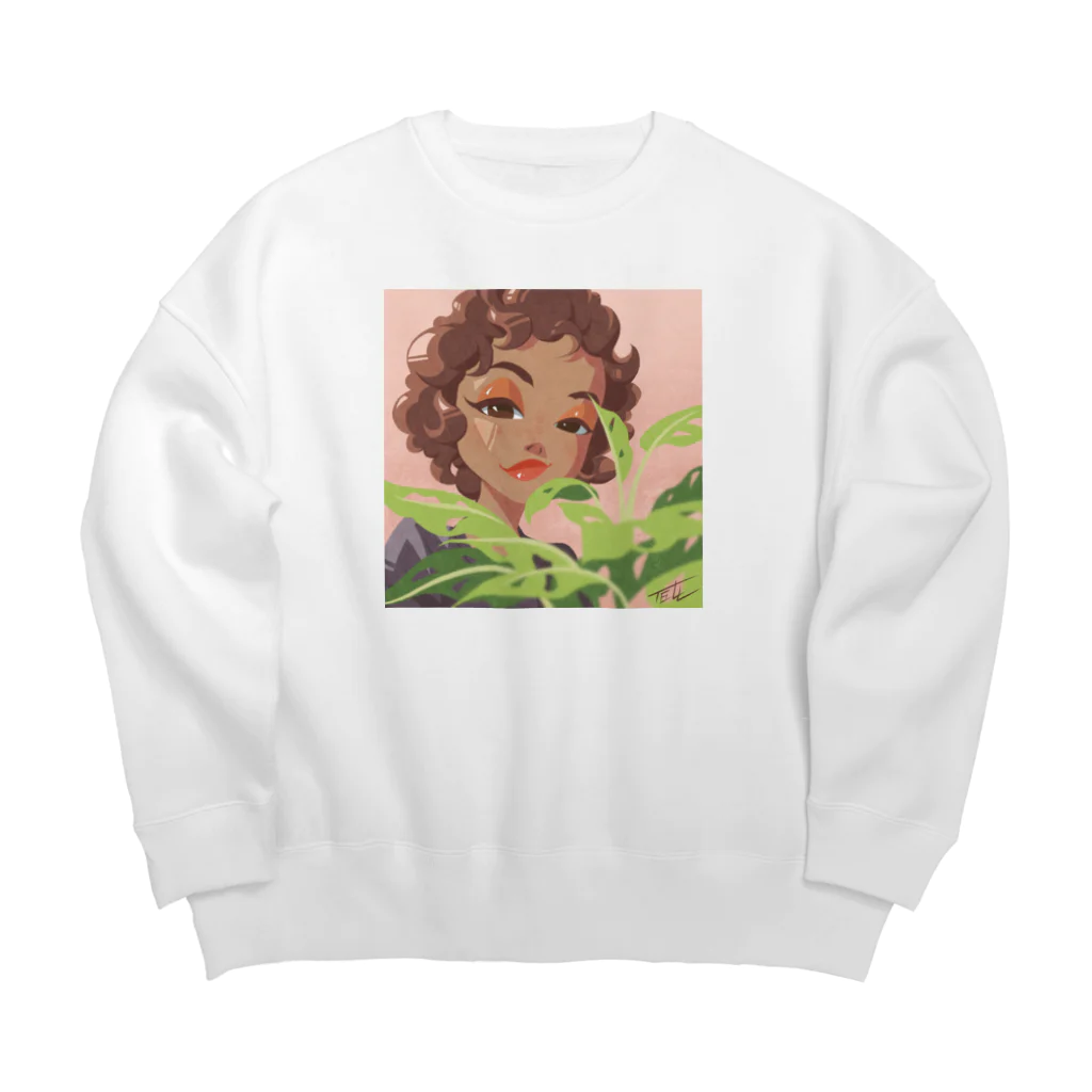 TELLのイラスト小屋のForeigner Big Crew Neck Sweatshirt