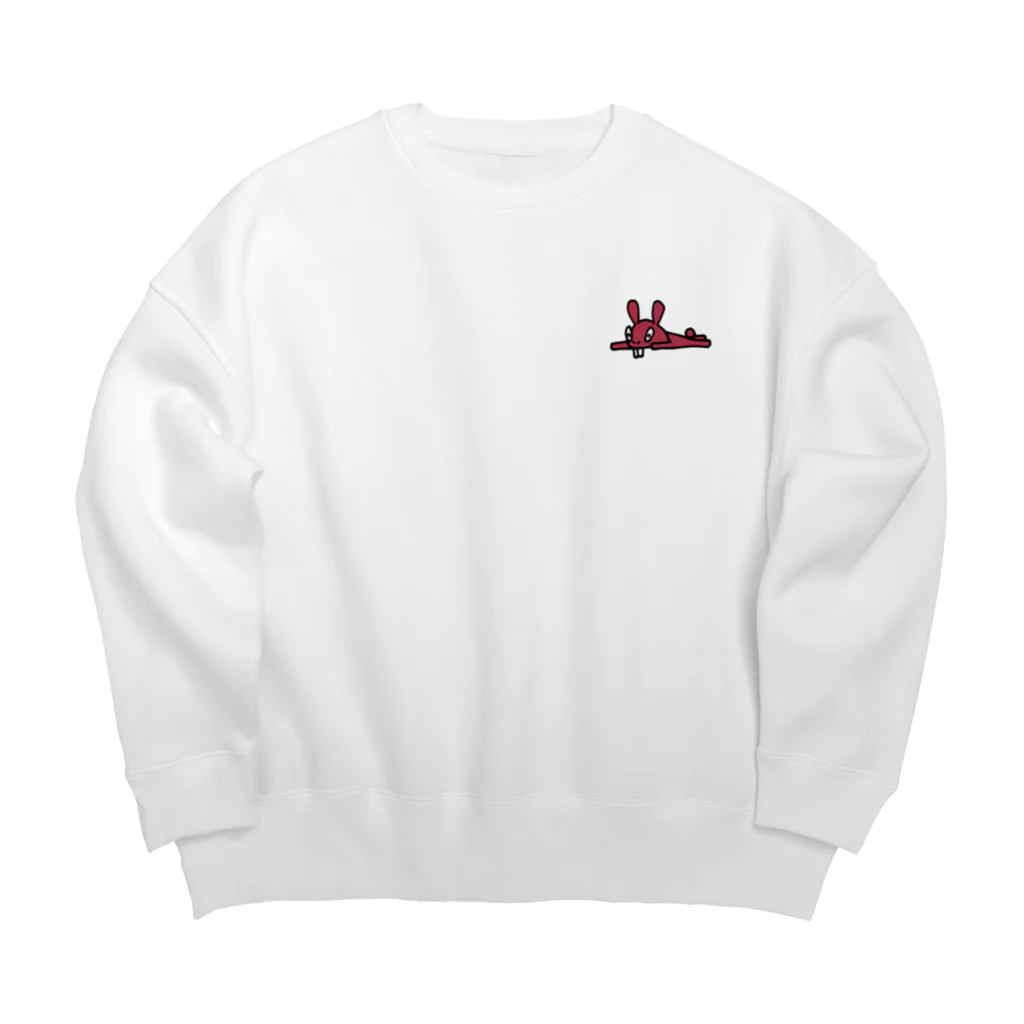 深夜サイクルのあかうさ飛びます Big Crew Neck Sweatshirt