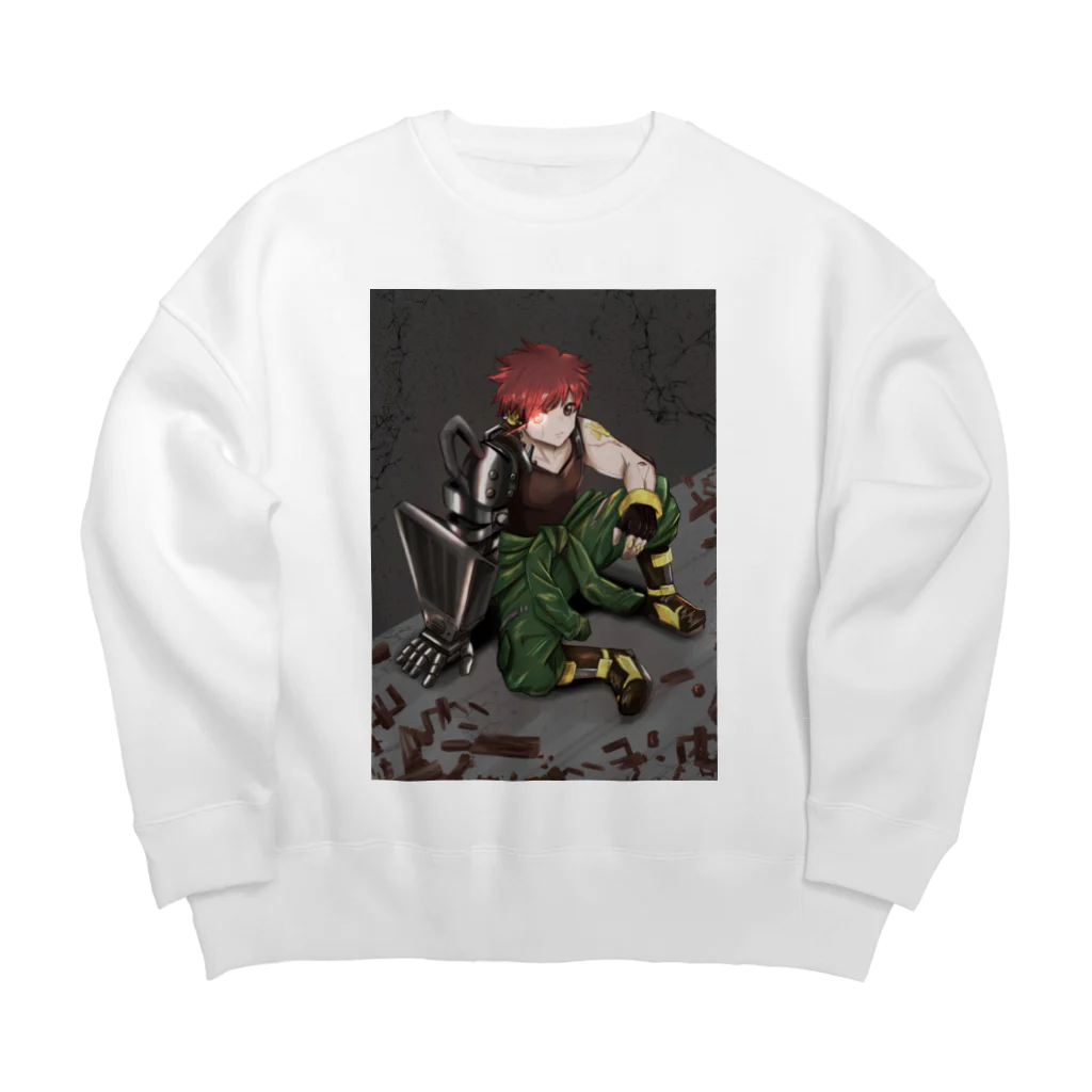 okomenoyakataのそれは機械生命体 Big Crew Neck Sweatshirt