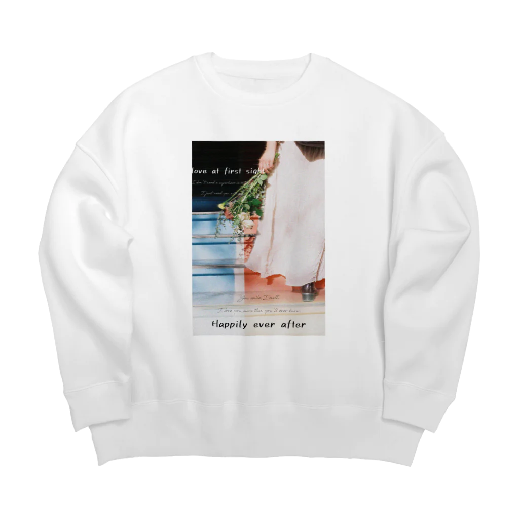 3M graphyの一目惚れ Big Crew Neck Sweatshirt