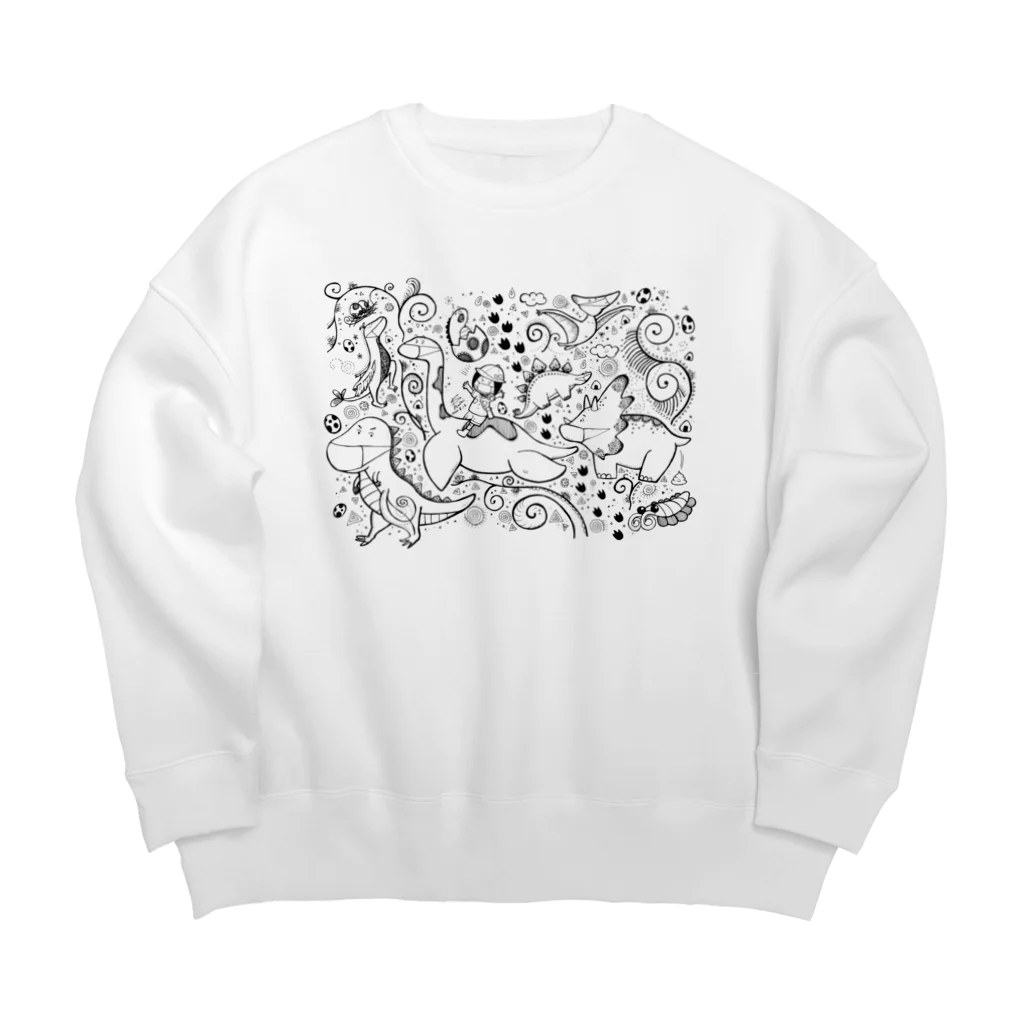 まさおかしおりのしーちゃんときょうりゅう探検隊 Big Crew Neck Sweatshirt