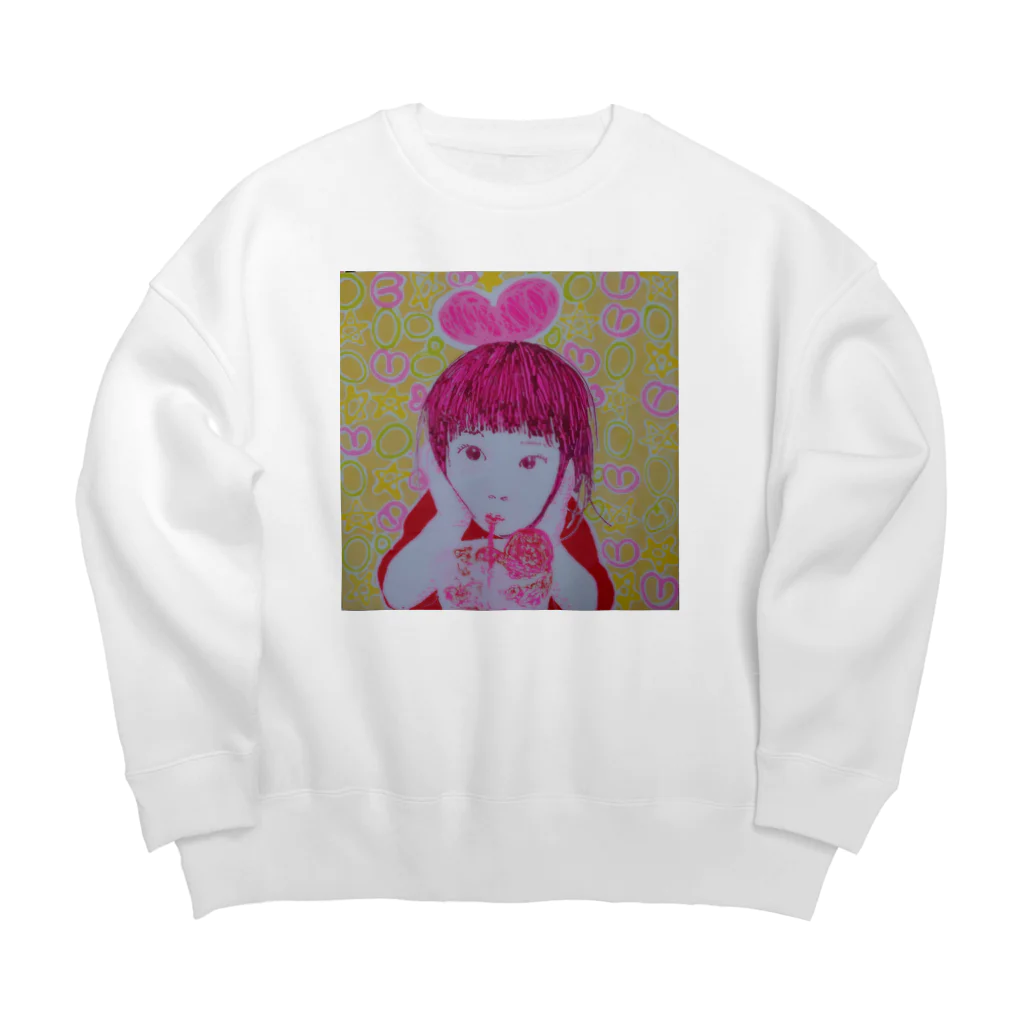 ♥花ちゃん。のキリッと冷えた。温かい♥オンザロックはいかが？ Big Crew Neck Sweatshirt