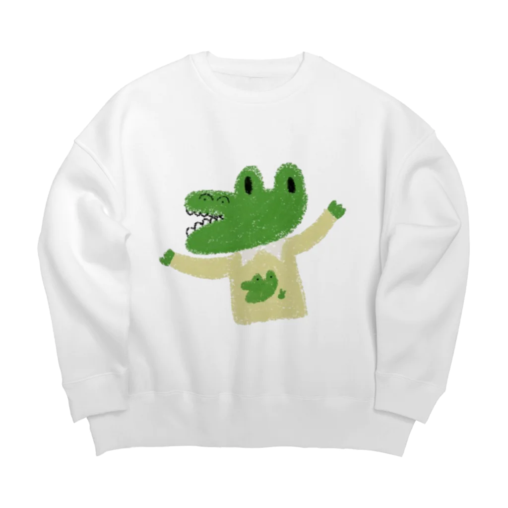 わにのワニ Big Crew Neck Sweatshirt