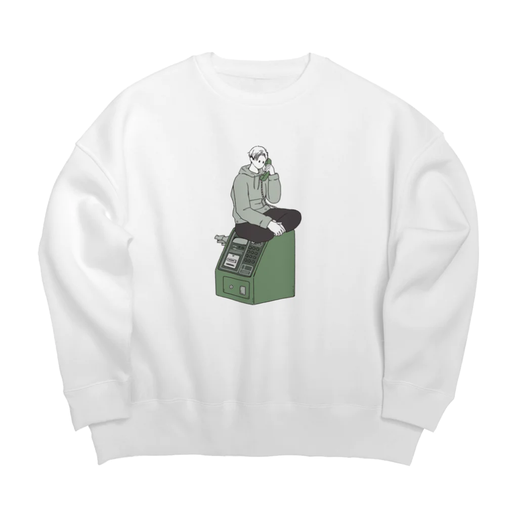 蒼井すばるの公衆電話。 Big Crew Neck Sweatshirt