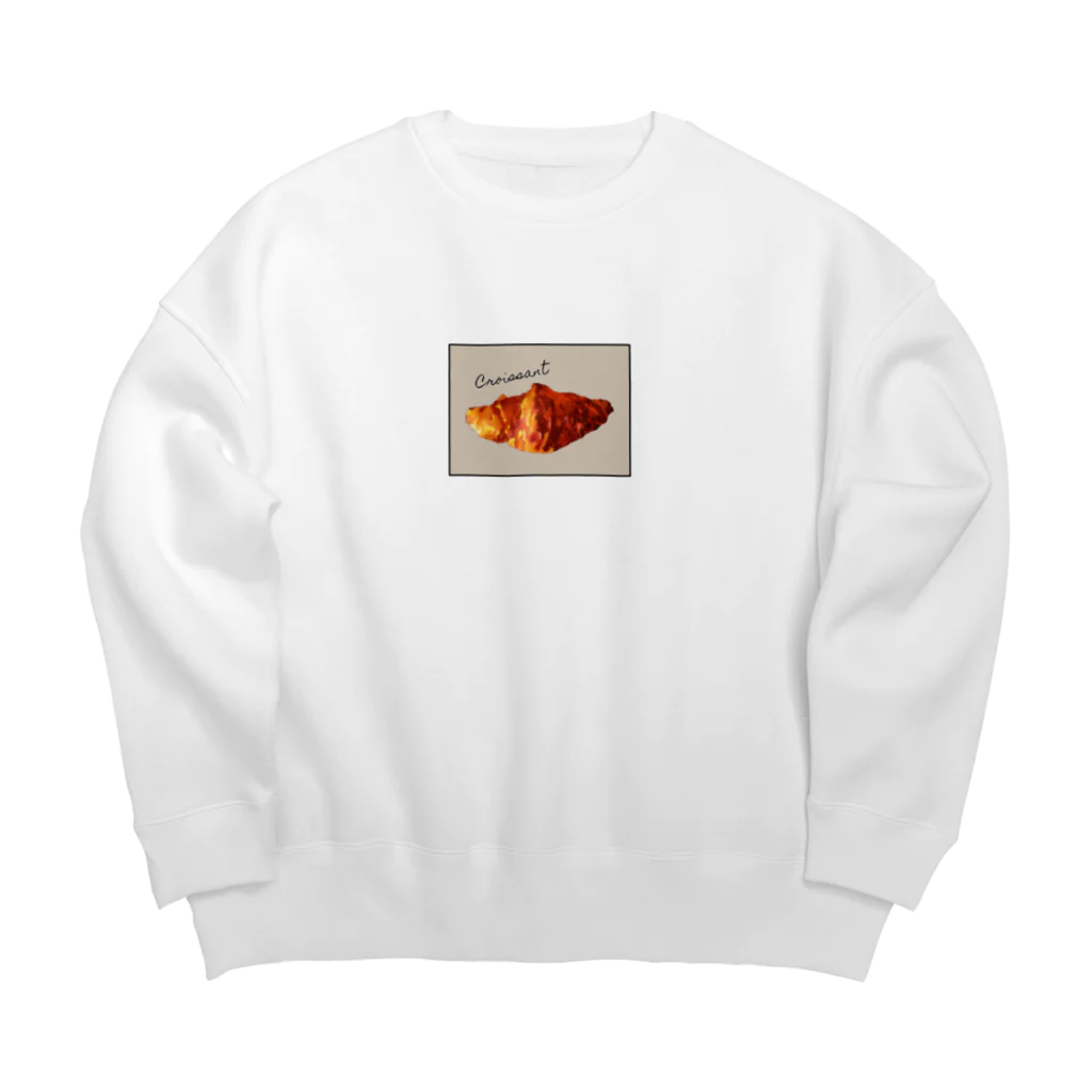 たゆたるのcroissant(色付) Big Crew Neck Sweatshirt