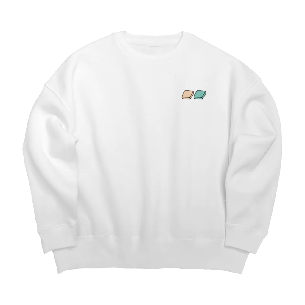 グミちゃんの四角いグミ【白/青生地用カラー】 Big Crew Neck Sweatshirt