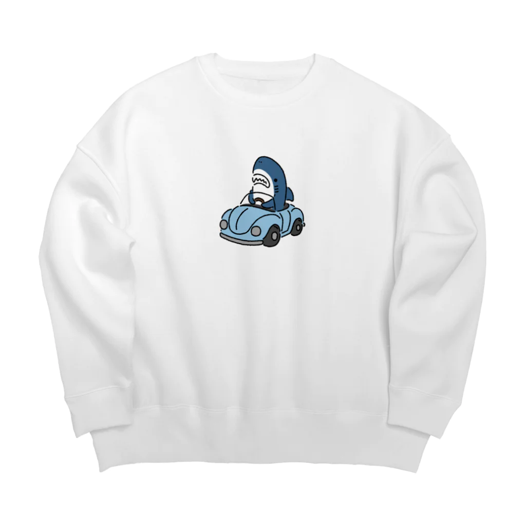 サメ わりとおもいの運転を覚えたサメ2021 Big Crew Neck Sweatshirt