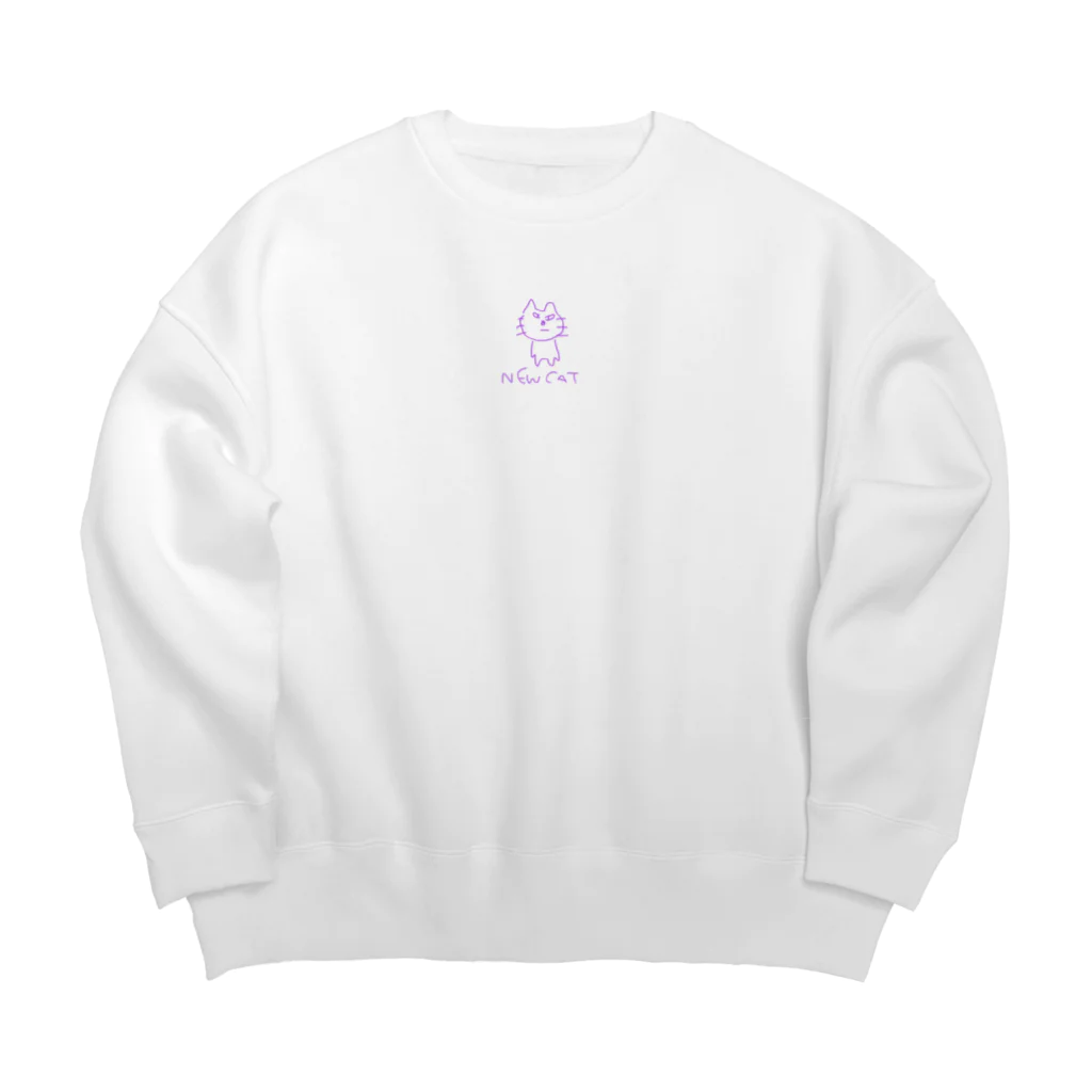 shizuka na shopの新種のネコです。 Big Crew Neck Sweatshirt