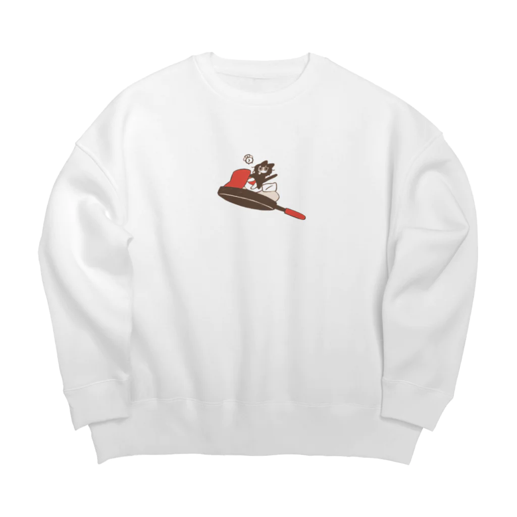 のたののたねこ(調理ねこ) Big Crew Neck Sweatshirt