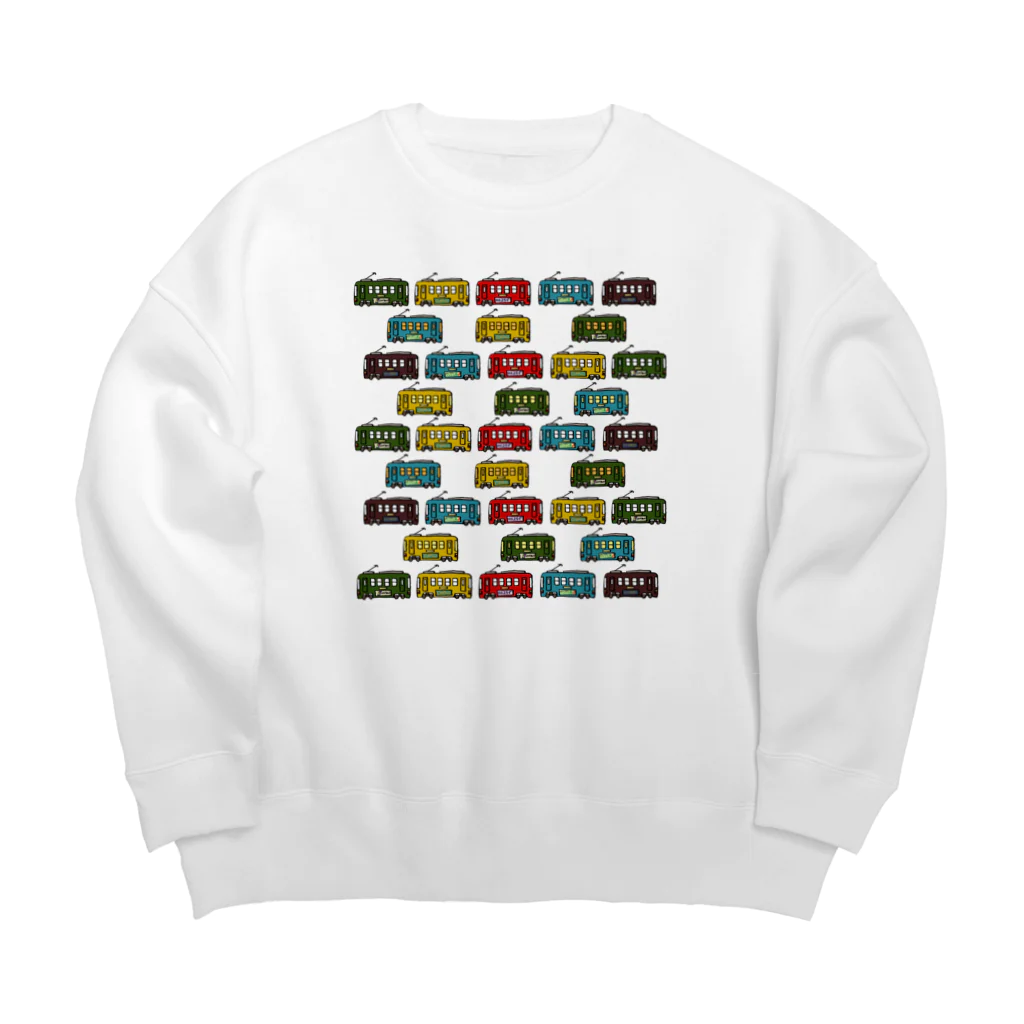 気ままに創作　よろず堂の電車 Big Crew Neck Sweatshirt